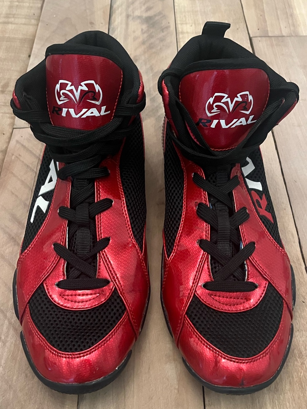 Rival Boxing RSX Guerrero Mid-Top Boots Candy Apple Red Black US Men’s Size 11.